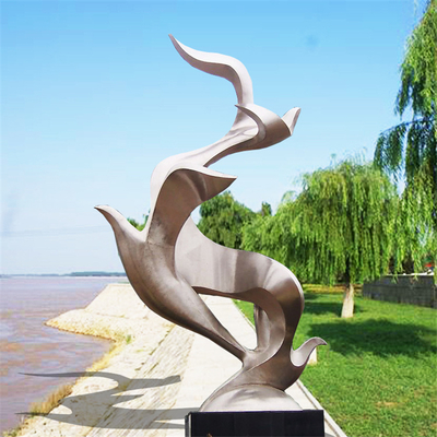 不銹鋼和平鴿雕塑,園林景觀鴿子擺件